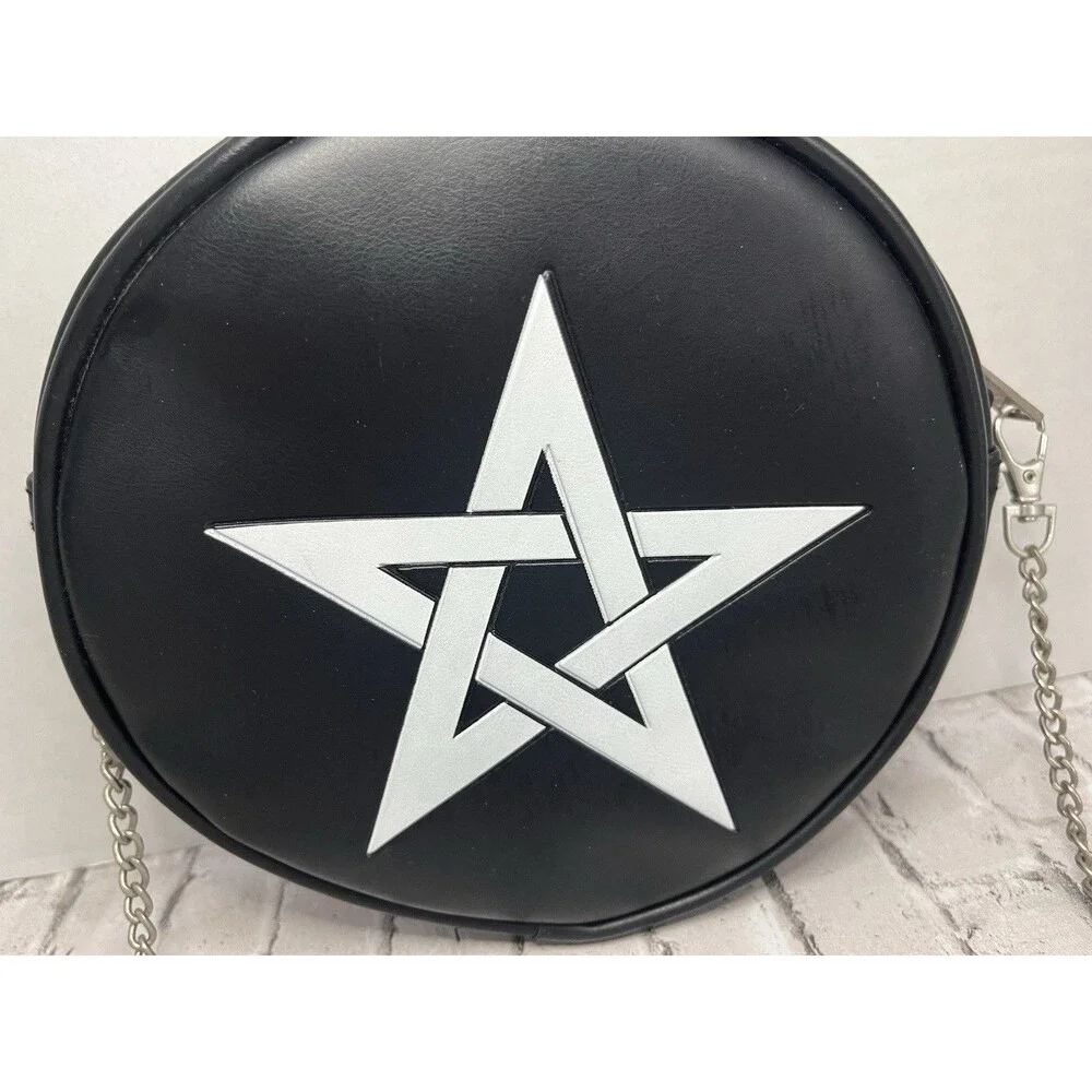 Alchemy Gothic Pentagram Round Bag Metal Rock